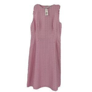 Barneys New York A-Line Cotton‎ Dress Womens 42 Pink Made in Italy